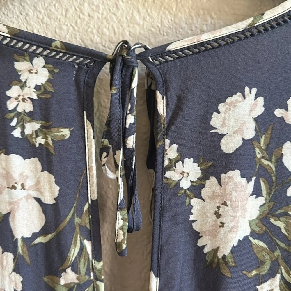O'Neill Navy Floral Long-Sleeve V-Neck Dress - Picture 8 of 13